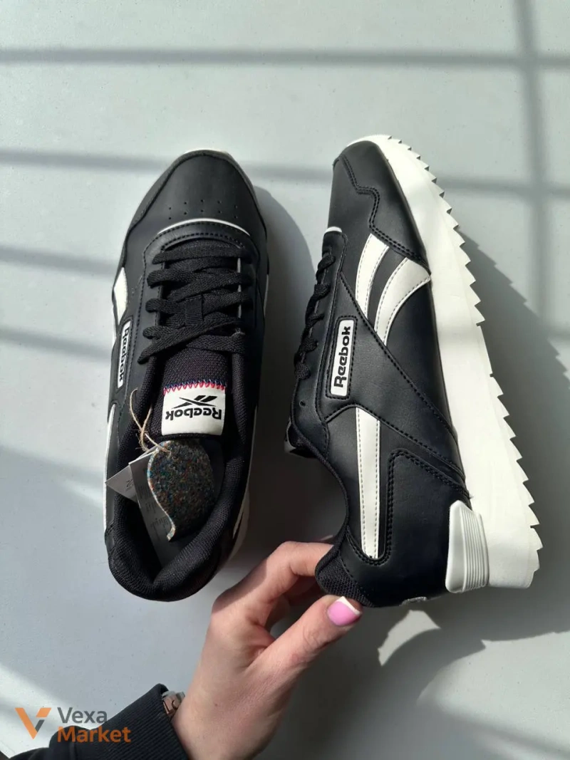 Кросівки Reebok Classic чорні екошкіра — фото 6