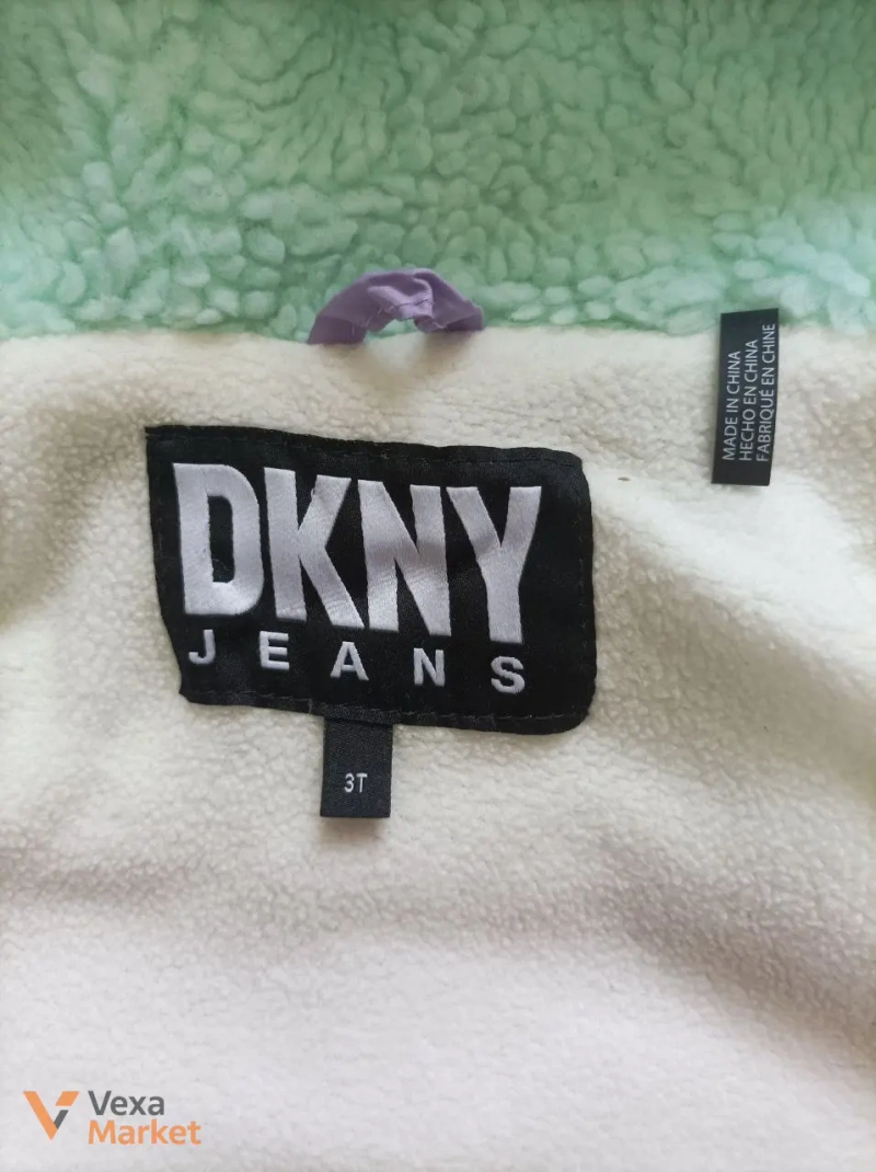 Куртка DKNY Jeans sherpa дитяча багатобарвна — фото 4