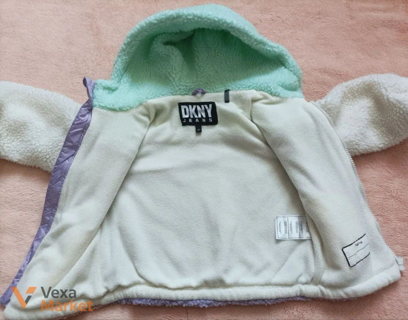 Куртка DKNY Jeans sherpa дитяча багатобарвна — фото 8