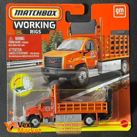 Matchbox Working Rigs GMC 3500 Attenuator Truck