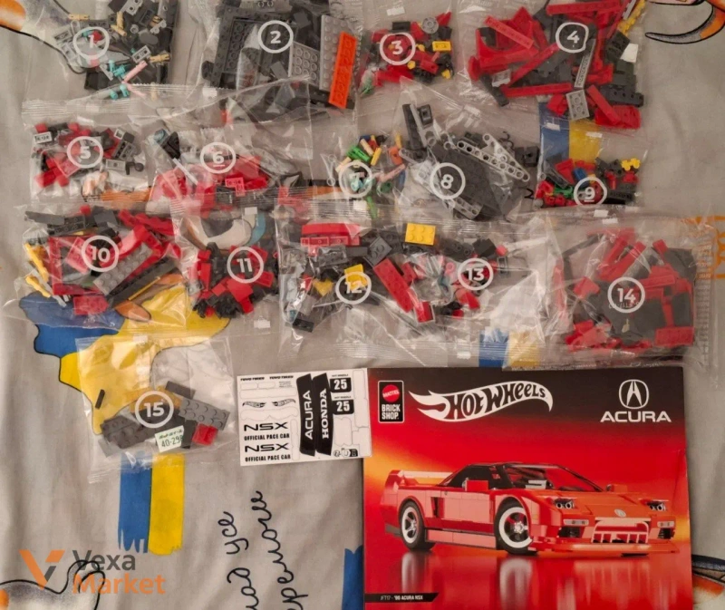 Mattel Hot Wheels Brick Shop Elite Acura NSX 1990 — фото 2