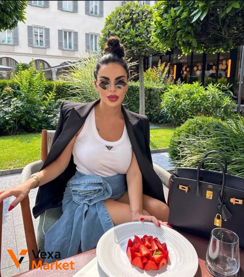 Майка Prada біла S 100% бавовна — фото 3
