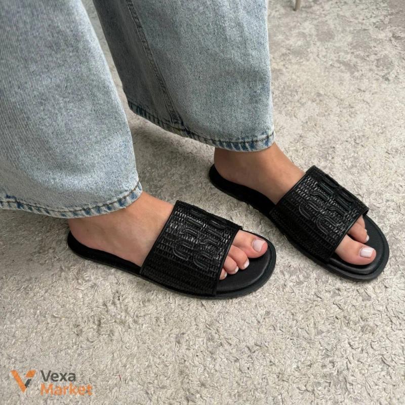 Miu Miu Slippers Black Шкіра/Текстиль — фото 5