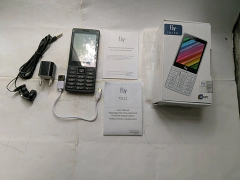 Мобільний телефон Fly TS112 Black (Чорний), на три СІМ-картки, на кнопки
