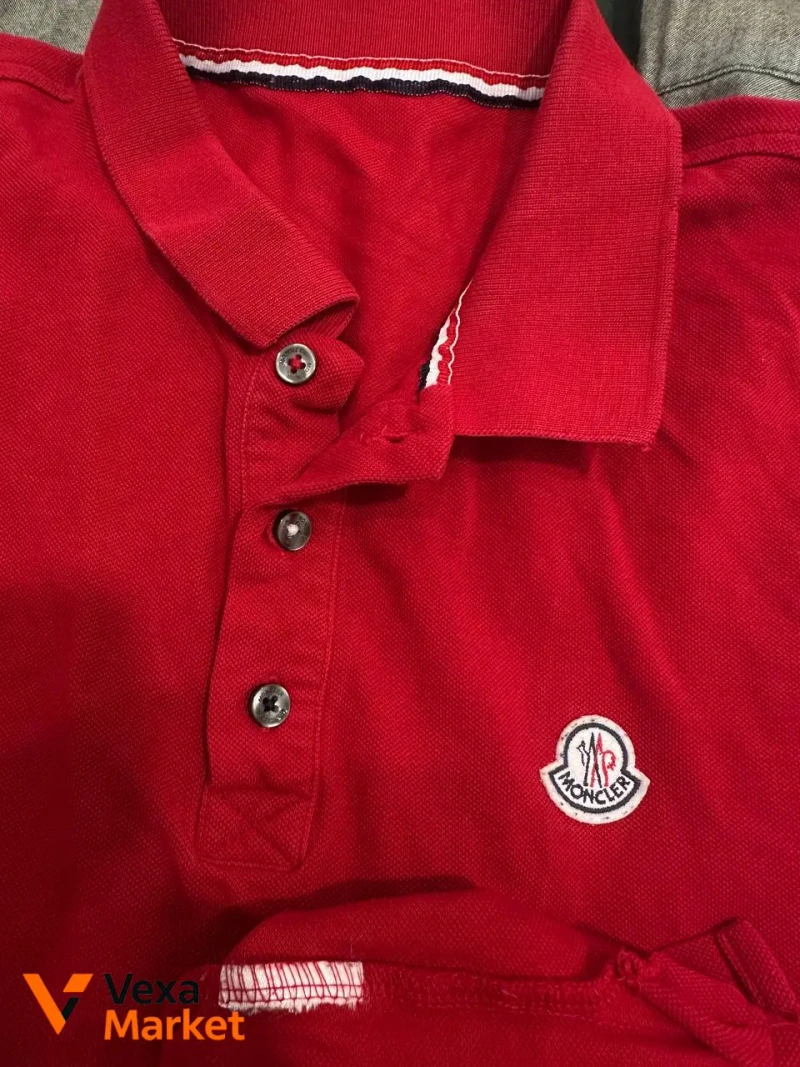 Moncler поло XL червоне — фото 3