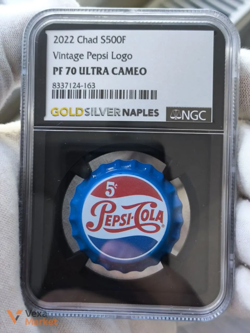 Монета "Vintage Pepsi Logo" 2022 Chad S500F
