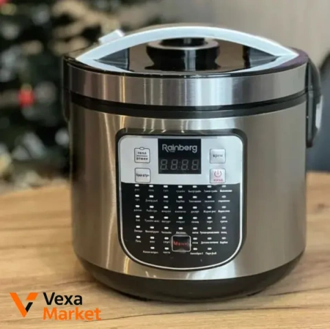 Мультиварка Rainberg RB-6209 Металик + фритюр 1800 Вт, 6 л, 45 программ