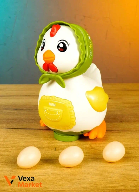 Музыкальная игрушка-курица "WToys" с подсветкой и украинской озвучкой
