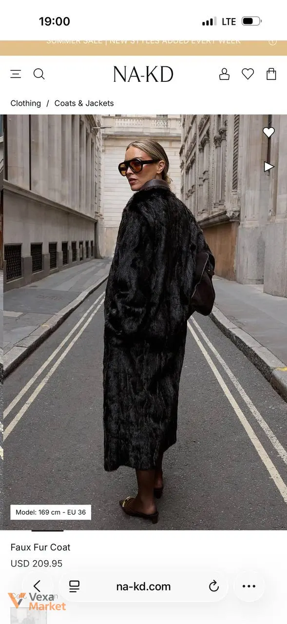 NA-KD Faux Fur Coat M (38) — фото 2