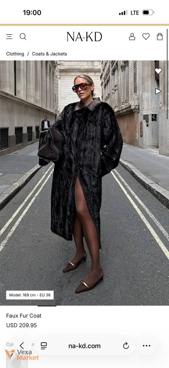 NA-KD Faux Fur Coat M (38) — фото 3