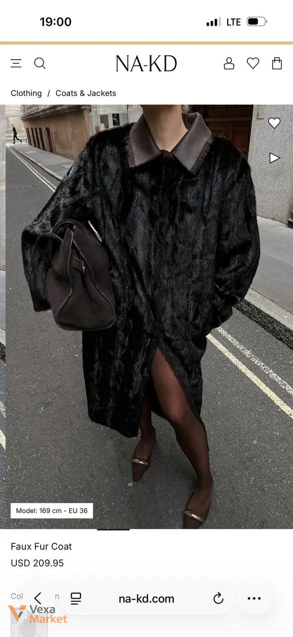 NA-KD Faux Fur Coat M (38) — фото 4