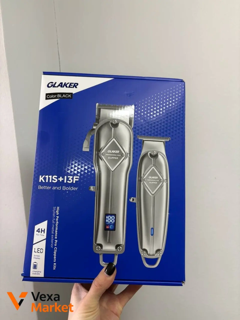 Набір машинка для стрижки та тример GLAKER K11S+I3F — фото 2