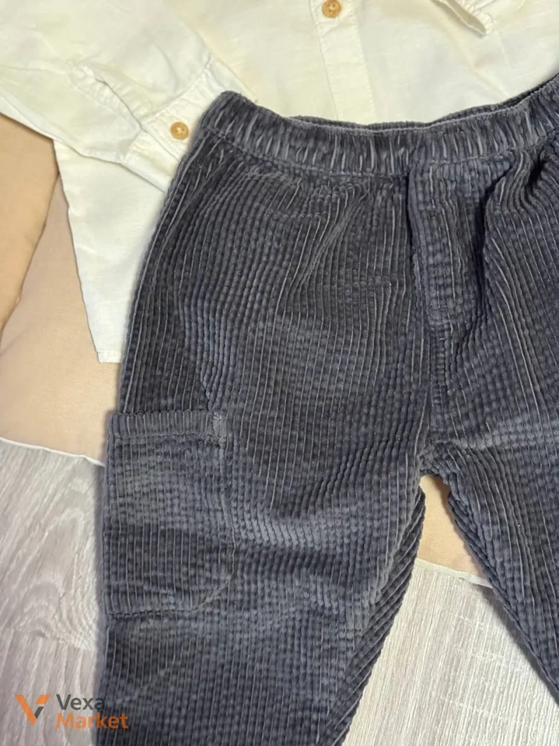 Набір одягу для хлопчика H&M: сорочка айворі та штани, розмір 92 — фото 4