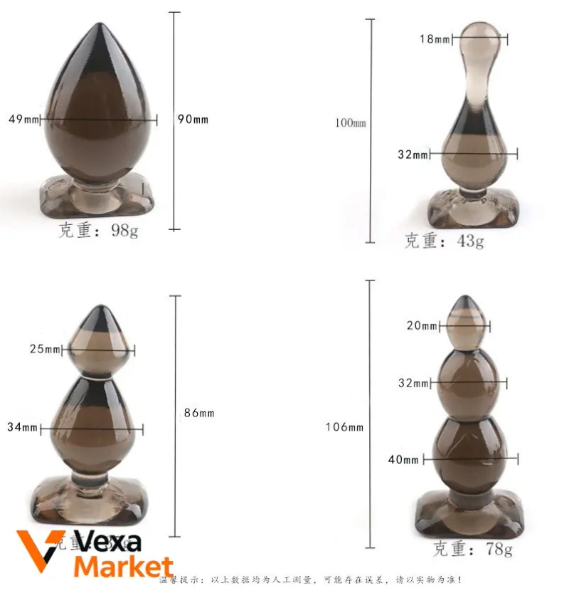 Набір силіконових пробок Buttplug S, M, L, XL — фото 3
