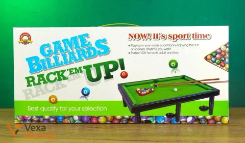 Настільний більярд Game Billiards Rack 'Em Up з кулями та киями
