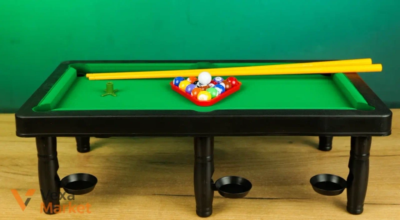 Настільний більярд Game Billiards Rack 'Em Up з кулями та киями — фото 2