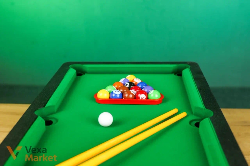 Настільний більярд Game Billiards Rack 'Em Up з кулями та киями — фото 3