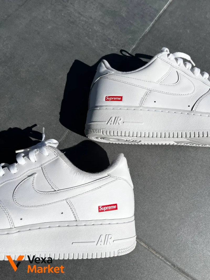 Nike Air Force 1 Low x Supreme Белые — фото 5