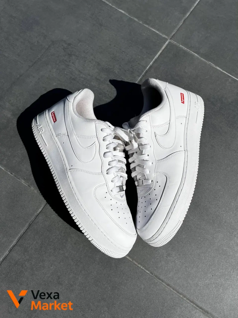 Nike Air Force 1 Low x Supreme Белые — фото 6