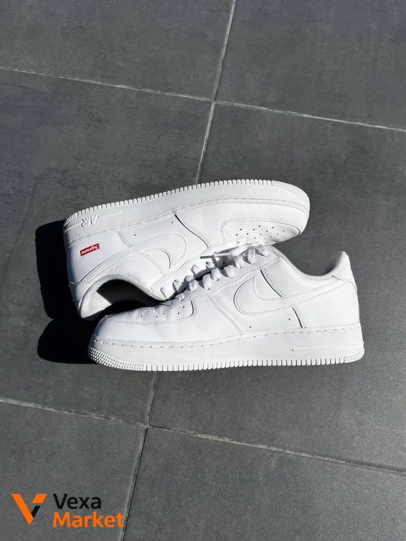 Nike Air Force 1 Low x Supreme Белые — фото 8
