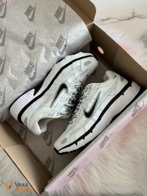 Nike P-6000 White Black Swoosh