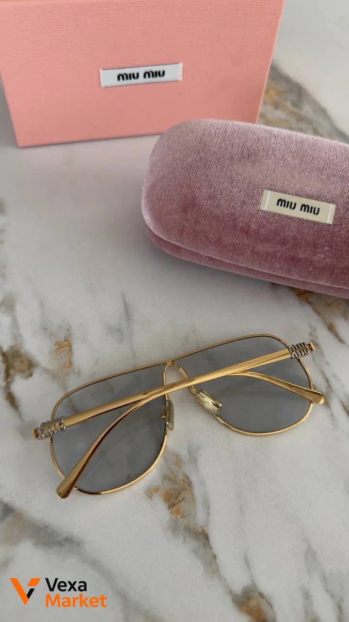 Окуляри Miu Miu золотисті — фото 4