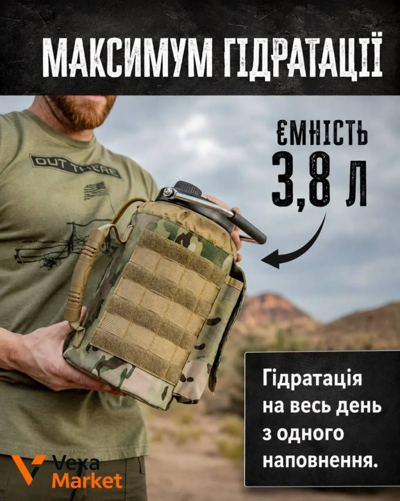 Пляшка для води Iron Infidel з нержавіючої сталі, вакуумна ізоляція, 1-3.8 л — фото 3