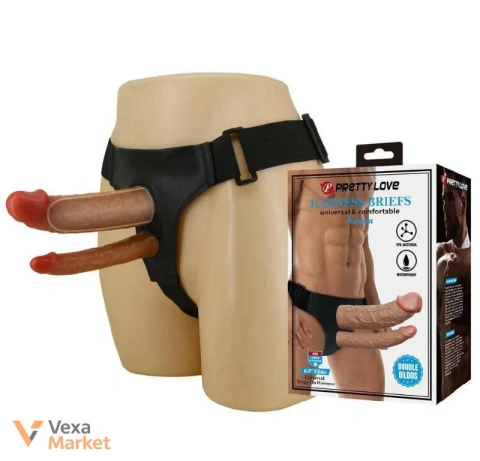 Подвійний чоловічий страпон Pretty Love Harness Briefs