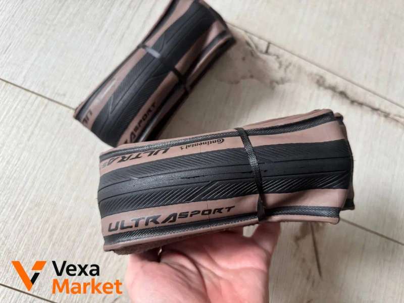 Покришки 28" 700x28C Continental Ultra Sport III (Performance) black/brown foldable — фото 2