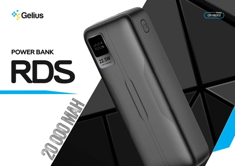 Повербанк Gelius RDS 20000mAh 22.5W(QC/PD) Black 1 шт.
