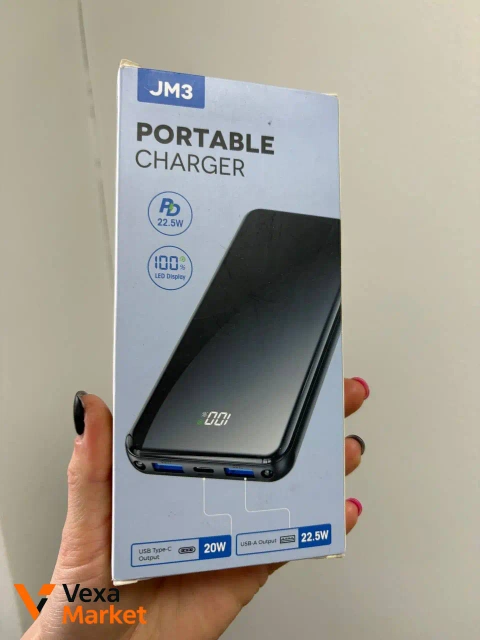 Power bank JM3 20000mAh з ліхтариком