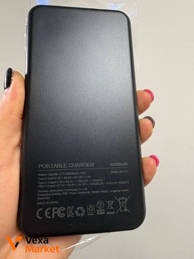 Power bank JM3 20000mAh з ліхтариком — фото 4