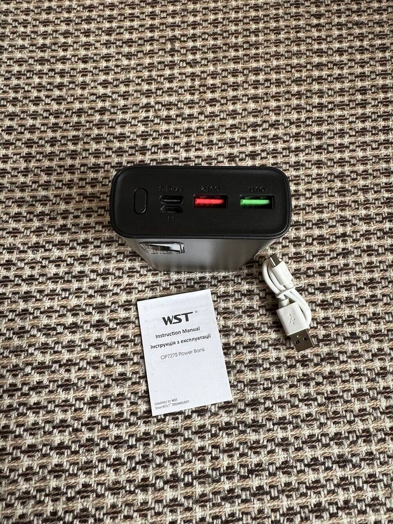 Power Bank WST OP727S 20000 mAh 22.5W Fast Charge (USB + Type-C, дисплей) — фото 4