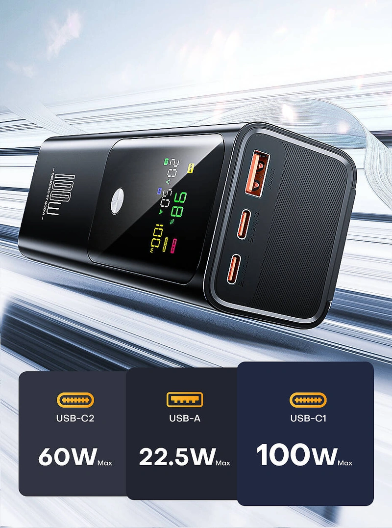 PowerBank для ноутбука 20000mAh 100W PD QOOVI — фото 3