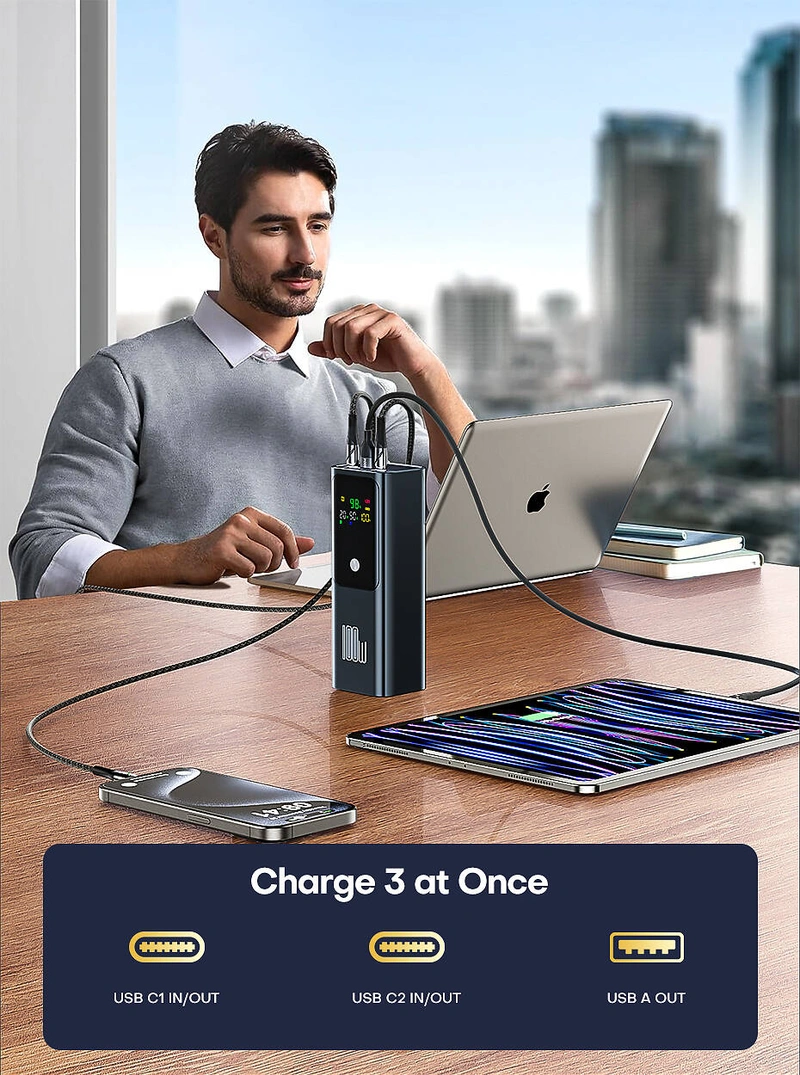 PowerBank для ноутбука 20000mAh 100W PD QOOVI — фото 8