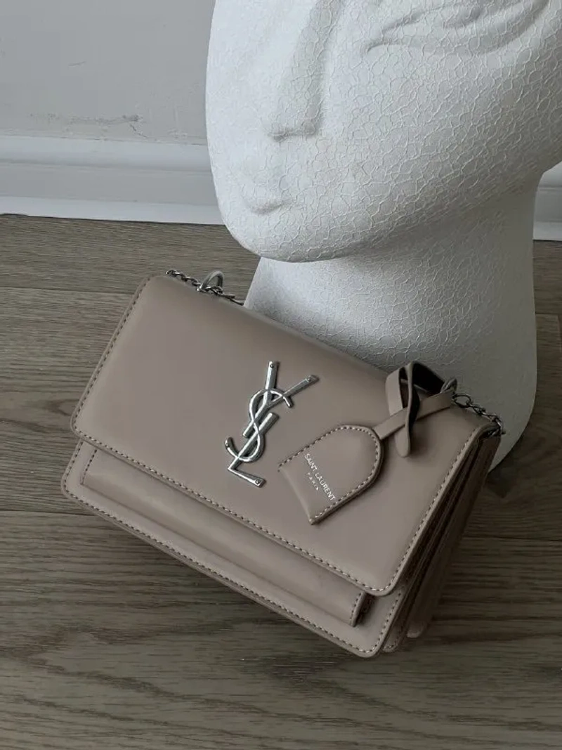 Жіноча сумочка клатч Saint Laurent гладка чорний — фото 4
