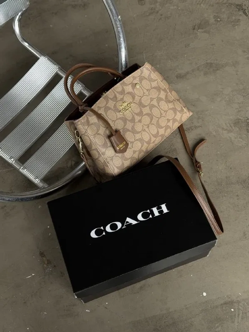 Сумка жіноча Coach через плече чорний 20252-1 — фото 2