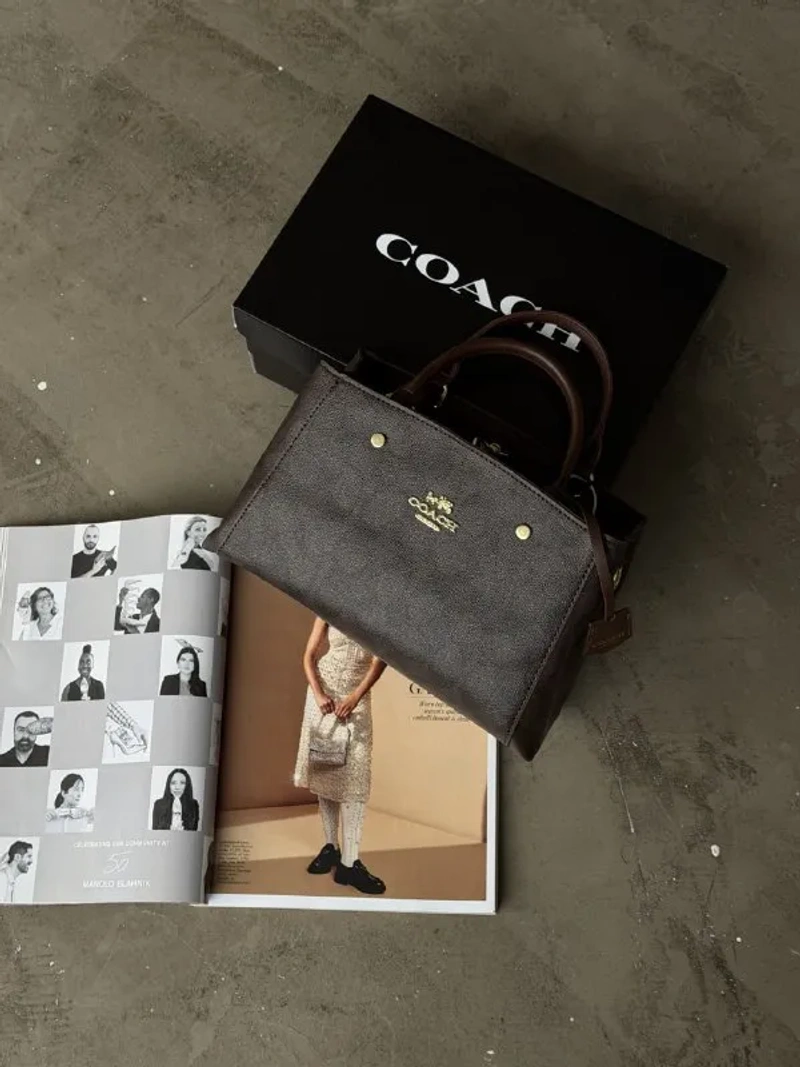 Сумка жіноча Coach через плече чорний 20252-1 — фото 5