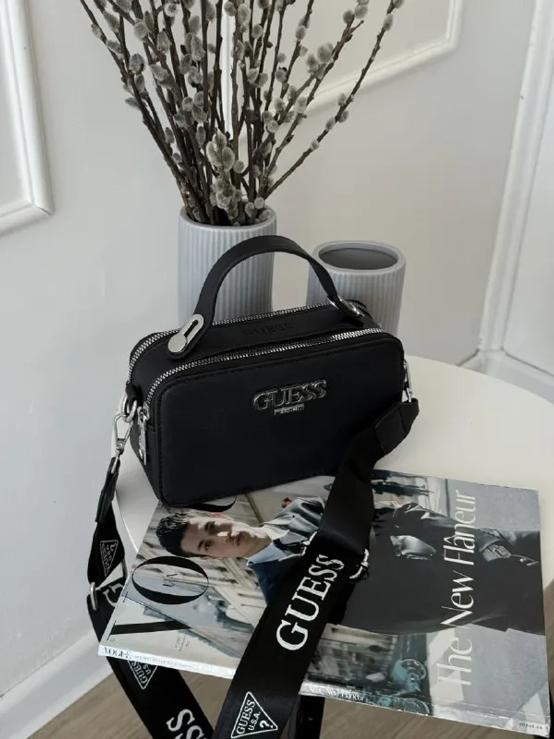 Сумочка Guess кросс-боді еко-шкіра чорна — фото 5