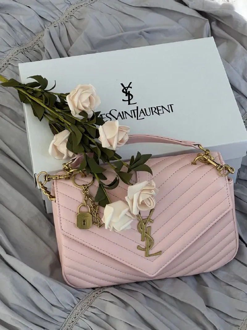 Сумка Saint Laurent College Medium Quilted Еко-шкіра — фото 3