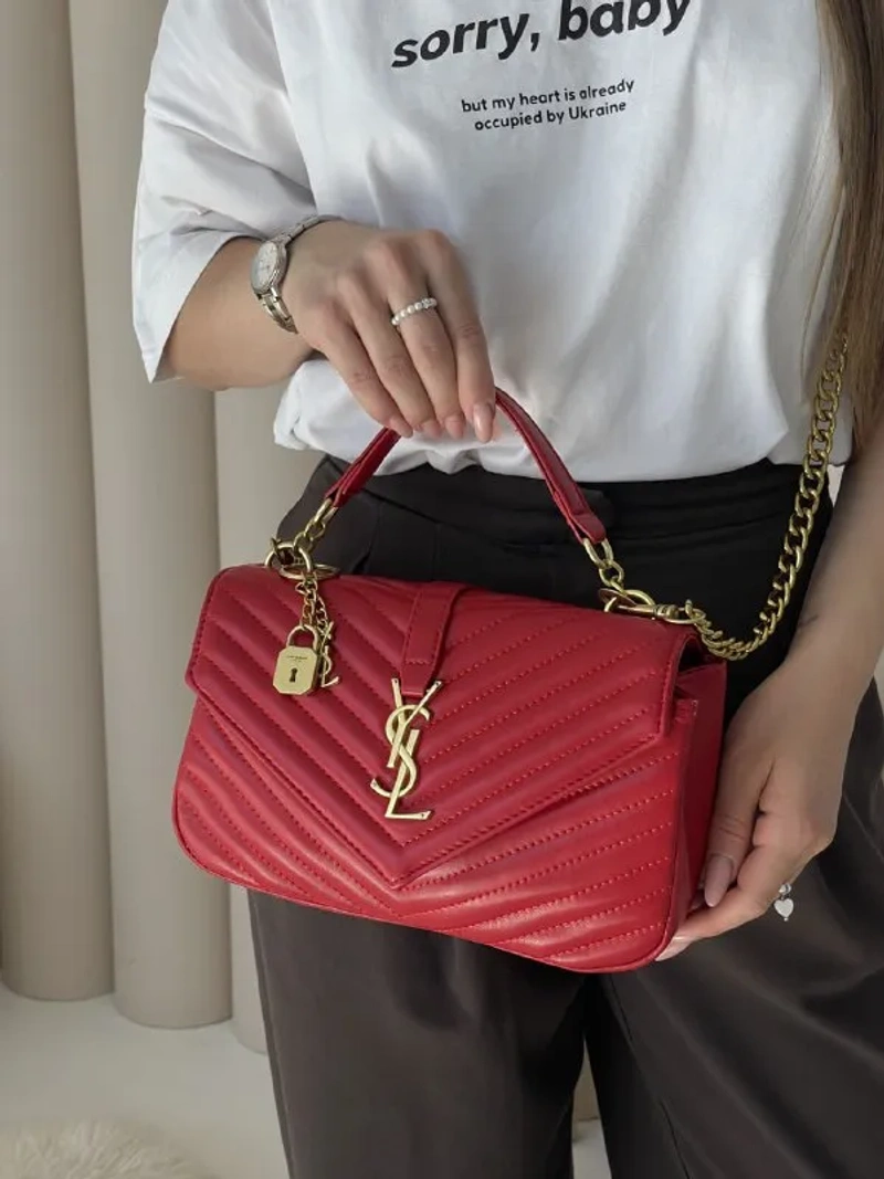 Сумка Saint Laurent College Medium Quilted Еко-шкіра — фото 8