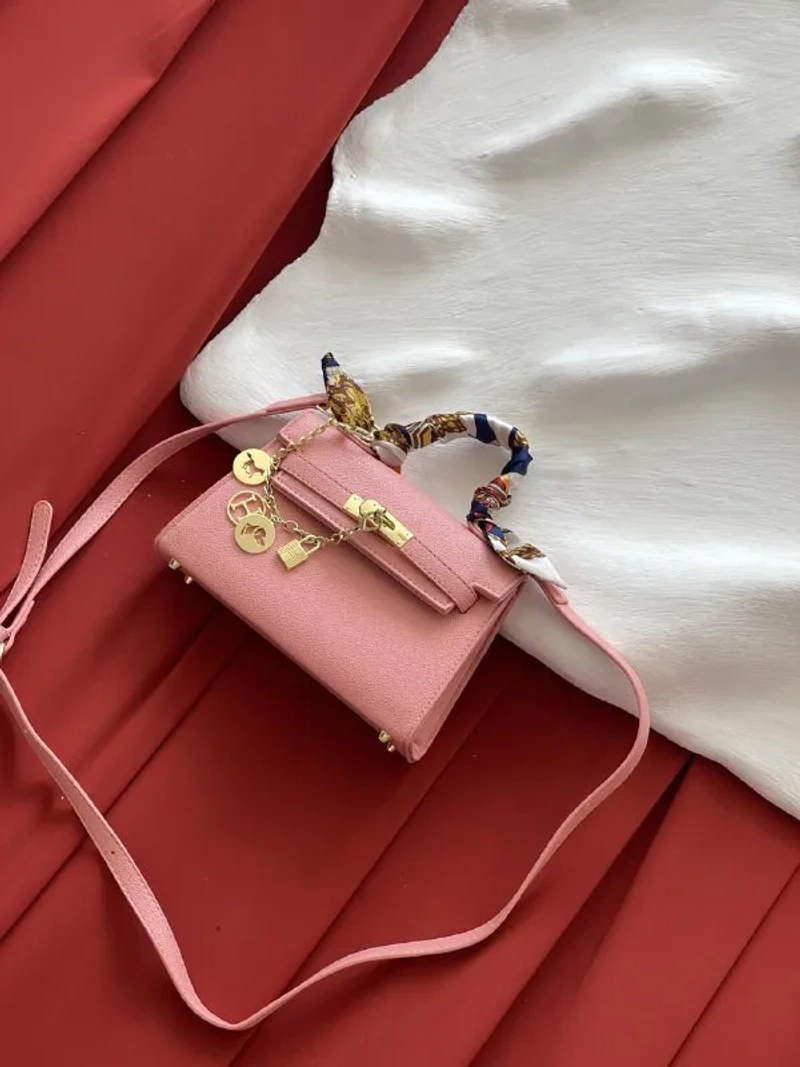 Сумка Hermes Kelly чорна еко-шкіра 20*15*7см — фото 3