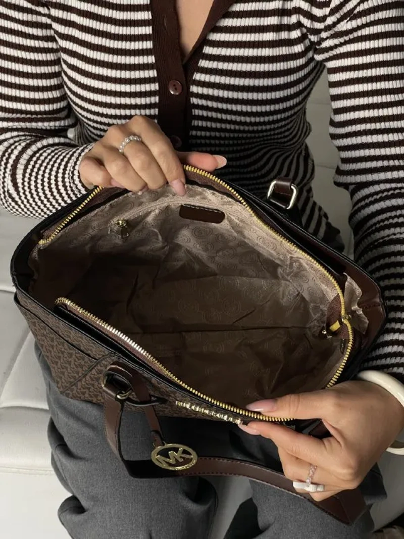 Michael Kors Charlotte Top Zip Tote Shoulder Bag чорний 20220-1 — фото 2