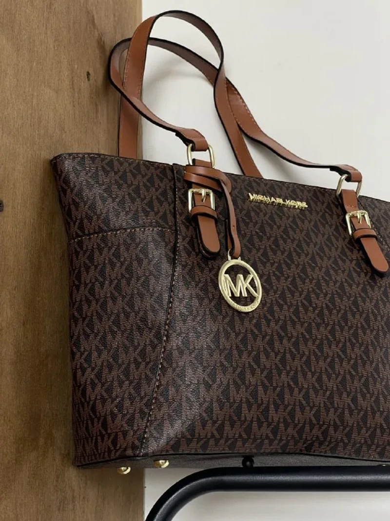 Michael Kors Charlotte Top Zip Tote Shoulder Bag чорний 20220-1 — фото 5