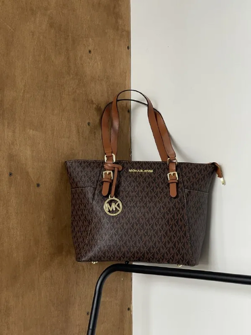Michael Kors Charlotte Top Zip Tote Shoulder Bag чорний 20220-1 — фото 6