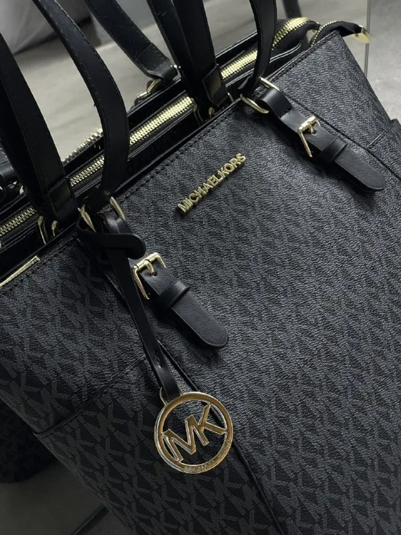 Michael Kors Charlotte Top Zip Tote Shoulder Bag чорний 20220-1 — фото 7