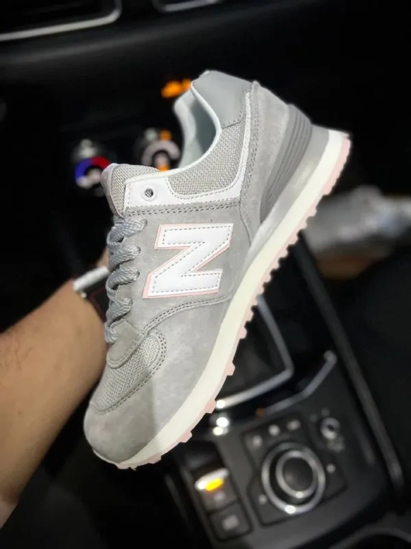 Кросівки Жіночі New Balance 574 Light Gray & Pink — фото 4