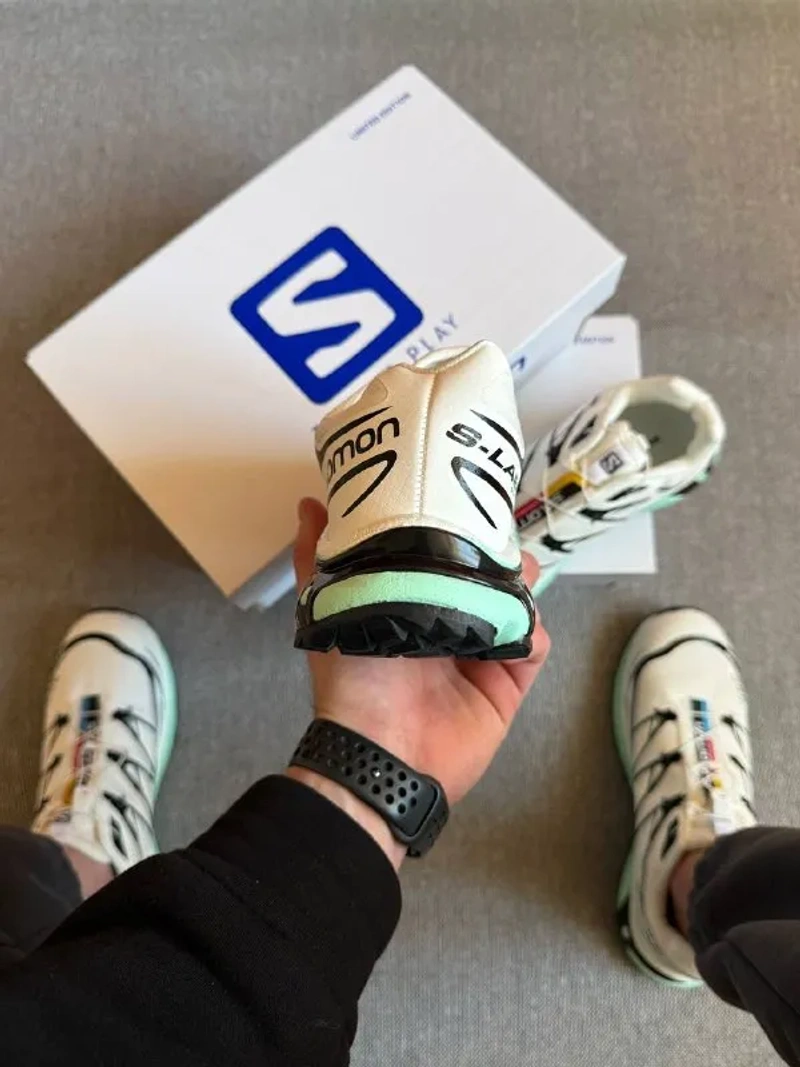 Кросівки Чоловічі Salomon XT-6 S-LAB Soft Ground White Turquoise Black — фото 3