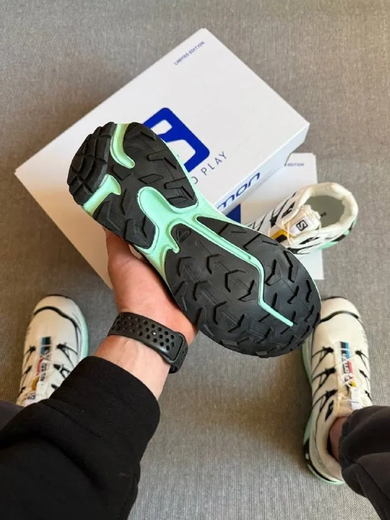 Кросівки Чоловічі Salomon XT-6 S-LAB Soft Ground White Turquoise Black — фото 4