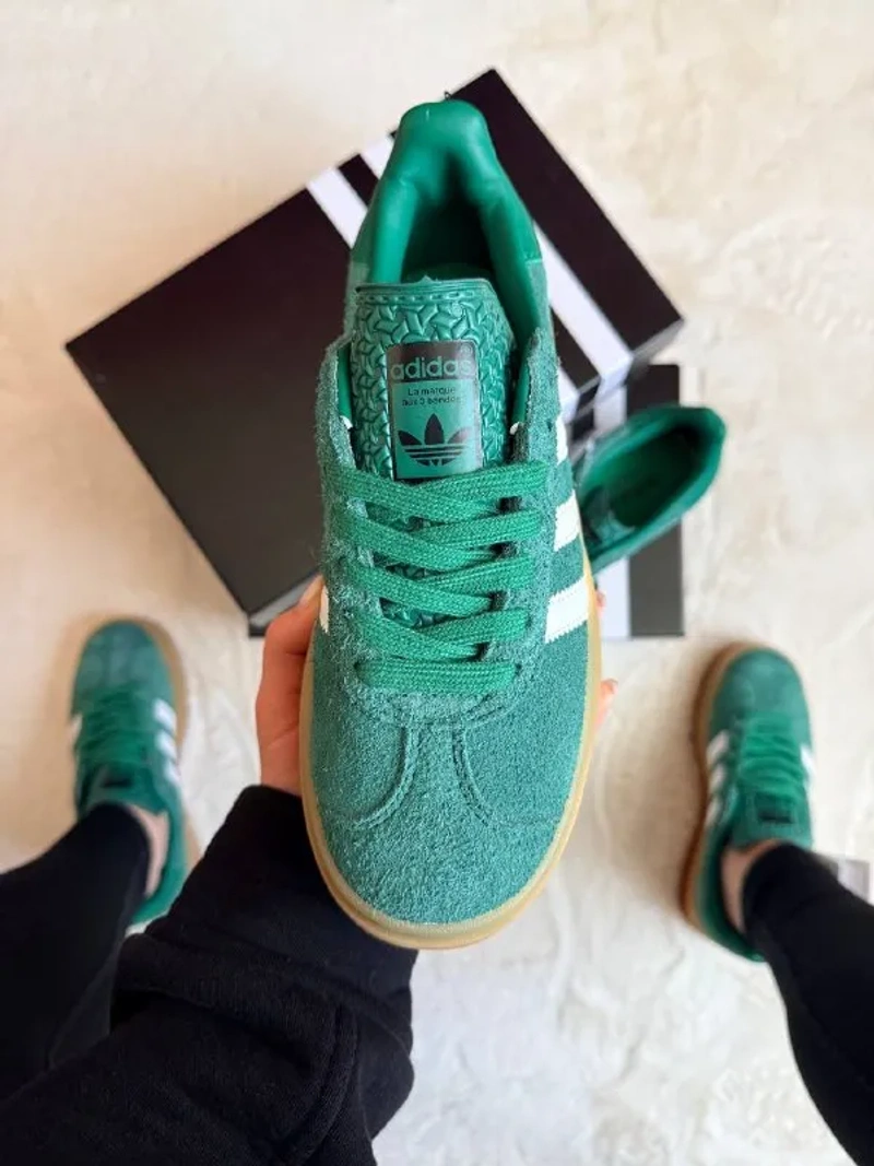 Кросівки жіночі Adidas Gazelle Green White — фото 2